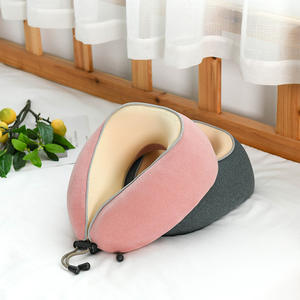 Cadeaux de bureau, voyage d'affaires, oreiller de soutien cervical en U, voyage longue distance, siège de voiture, mousse à mémoire de forme, sieste en <span class=keywords><strong>avion</strong></span>, 100% coton - Product Image 3