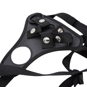 <span class=keywords><strong>HM</strong></span> Oferta Caliente <span class=keywords><strong>Bragas</strong></span> con Dildo Incorporado con Orificio, Arnés de Cuero sin Tirantes, Ropa Interior con Arnés para Mujeres Lesbianas - Product Image 5