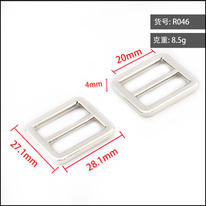 Hebilla de doble punta de aleación de zinc, cinta ajustable resistente al desgaste para cinturones, mochilas, bolsos escolares, color sólido, fundición a presión informal - Product Image 3