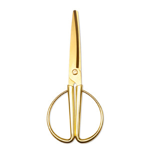 Stainless Steel Gold Plated Office Scissors Straight Head Home Use Paper Cutting DIY Craft Tools - Product Image 4