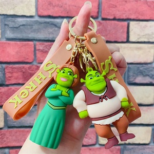 Creativo monstruo de dibujos animados Shrek llavero figura exquisita pareja mochila coche colgando baratijas al por mayor - Product Image 3