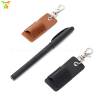 Portable Pu cuir cou porte-stylo porte-clés porte-stylo pour presse-papiers Badge porte-stylo Clip lanière Anti-perte
