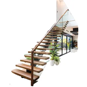 CBMmart高品质定制弧形螺旋楼梯户外奢华现代家居装饰实木踏楼梯