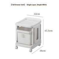 Support de rangement pour poussette domestique multicouche simple salon en plastique sur pied avec étagères de rangement pour snacks et livres