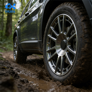 Jante en alliage gris mat personnalisée 21x10.5J 5x130 +20mm CB71.6 5 trous, pneus 5x100 à déport profond pour SUV, camion, 4x4 - Product Image 4