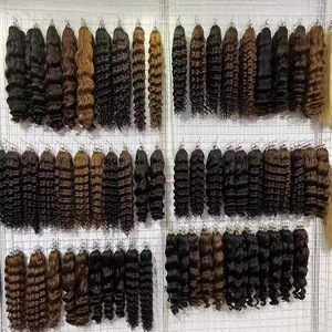 Extensions per capelli ricci birmani con nodi miracolosi, 100% umani, 12A, stile boho vietnamita, confezione da 12 pezzi, per intrecciare - Product Image 4
