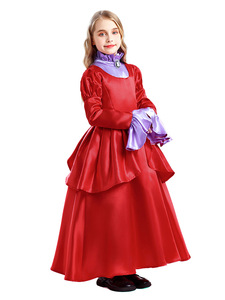 Robe de princesse victorienne pour enfants, tenue de cour vintage pour fête du thé, spectacle sur scène, déguisement de concours – Grande vente d'Halloween - Product Image 5