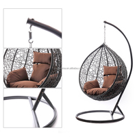 Chaise suspendue ronde en forme d'œuf pour patio, prix d'usine bon marché