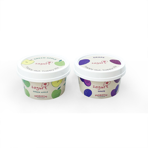 Cuchara redonda reciclable con logotipo personalizado OEM, 3oz, 100g, tazas de <span class=keywords><strong>yogur</strong></span> <span class=keywords><strong>griego</strong></span> y helado con pruebas de manipulación, tapas de pared simple, tazas de PP - Product Image 6