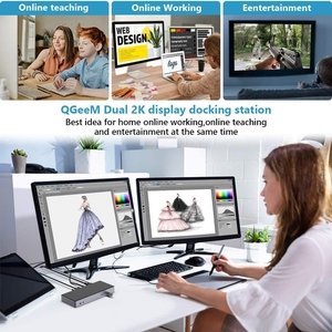 13in1 USB3.0 Displaylink การเชื่อมต่อ OEM สถานีเชื่อมต่อสากล HDM I DVI จอภาพคู่ 2K สําหรับหน้าต่าง S Chrom E <span class=keywords><strong>Mac</strong></span> <span class=keywords><strong>OS</strong></span> - Product Image 6
