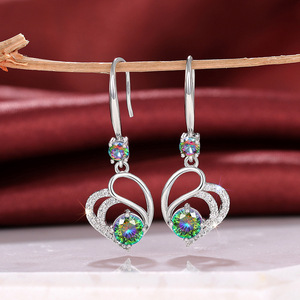 Orecchini a Forma di Cuore Chic per Donne, Gioielli Eleganti in Stile Coreano - Product Image 6