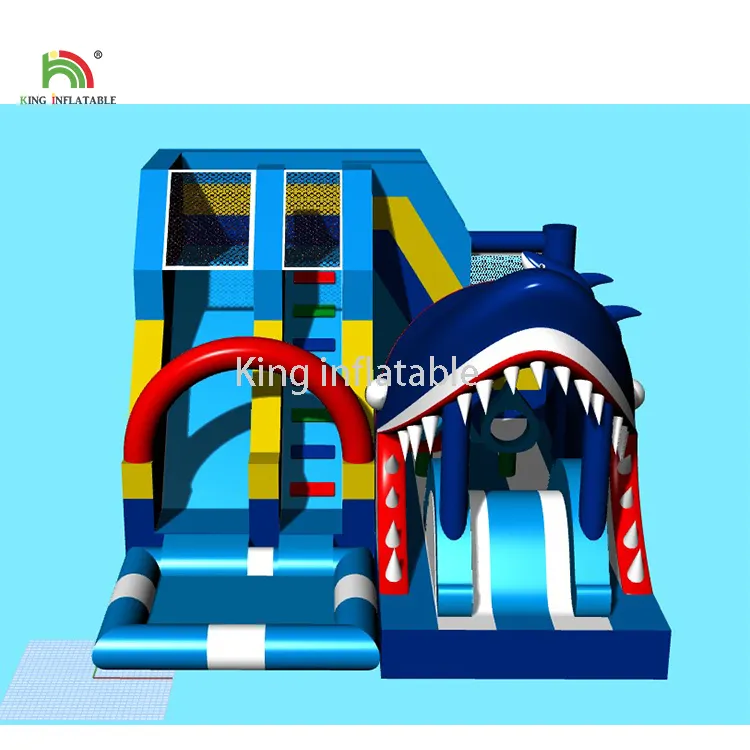 3 in 1 New Design Shake theme Inflatable Water Slide With Water Pool