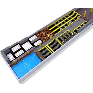 China Custom Kids Commercial Indoor Park Trampoline With <strong>Dodgeball</strong> - Product Image 6