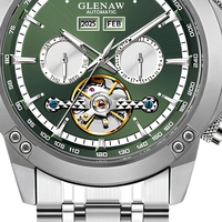 Montre mécanique pour homme entièrement automatique avec calendrier, bracelet en acier de haute qualité, lumineuse, nouvelle montre-bracelet étanche
