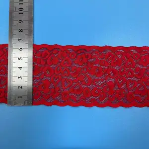 V1879 6.5 cm mul-color pizzo elastico a onda bilaterale fascia tridimensionale di pizzo leopardato per abito biancheria intima