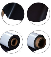 Rouleau d'autocollant magnétique en caoutchouc plat souple et flexible Aimant industriel en ferrite néodyme Feuille enduite de poudre industrielle permanente