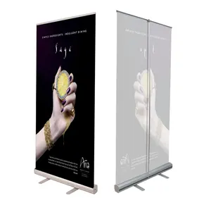 Wholesale 85*200 Eco Indoor Display Roll Up Banners Stand Portable Retractable Roll Up Stand Display
