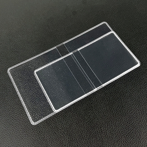Archivalpro Transparent Wholesale PACK 100pcs 2x2 2.5x2.5 Double <strong>Pocket</strong> 0.17mm PVC Secure <strong>Plastic</strong> Storage Holder Coin Flips - Product Image 2