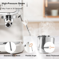 Machine à café expresso automatique avec moulin à meules coniques, buse vapeur, réservoir de 1,8 L, capacité de 8 tasses, électrique, pression de 20 bars, UE, hôtel