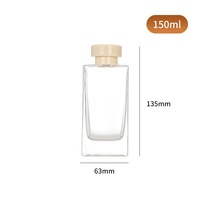 Diffuseur de parfum carré en verre transparent pour aromathérapie, bouteille diffuseur de parfum pour voiture, logo personnalisé, MOQ
