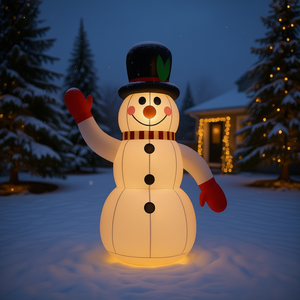 Pupazzo di Neve Gonfiabile 8 Piedi con Luci LED per Decorazione Esterna Natalizia - Product Image 2
