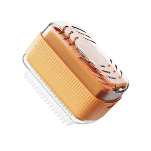 Boîte à Savon Moussant Rectangulaire Moderne en Plastique Écologique avec Rouleau à Bulles, Conteneur Portable de Rangement et de Drainage pour Salle de Bain - Product Image 1