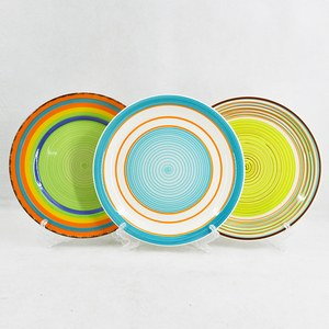 Coloré assiettes ronde peinte à la main <span class=keywords><strong>portugais</strong></span> ensemble de dîner en céramique <span class=keywords><strong>plaque</strong></span> - Product Image 4