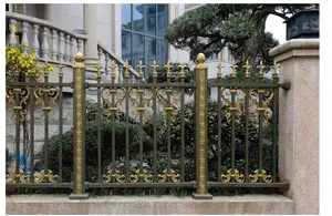 Customized European Style Top-selling Design Galvanized Iron Metal Wrought Iron Material Zinc Steel Fence Panels