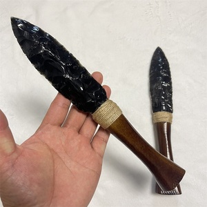 Coltello del Mago <span class=keywords><strong>in</strong></span> Ossidiana Nera, Cristallo Curativo Naturale, Spada di Cristallo per Decorazione, Vendita all'Ingrosso - Product Image 5