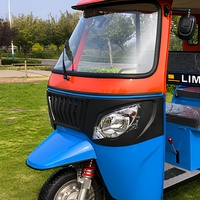 Tricycle à essence 200cc à une rangée de sièges avec porte-bagages pour la location, le transport de passagers et de marchandises