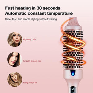 Cepillo Alisador y Rizador de Cabello 2 en 1, Herramienta Eléctrica para Peinar el Cabello, para Flequillo y Volumen - Product Image 2