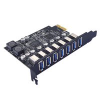 Tarjeta Adaptadora USB3.2 GEN1 5Gbps, Expansión de 7 Puertos, RENESAS Tercera Generación para Control D720201