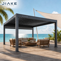 Jiake 6063-T5 Aluminium-Pergola mit Motorisiertem Lamellendach für Strandresorts, Gewerbliche Terrassen, Gartenpavillons