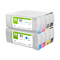 Xucai Compatible HP 91 Ensemble de cartouches d'encre rechargeables pour imprimante à jet laser Designjet Z6100