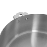 Plat à réchaud triple couche en acier inoxydable avec couvercle en verre ou en acier inoxydable Φ320×H120 Φ360×H100