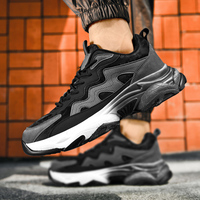 Chaussures de sport tendance de luxe pour hommes 2024, plateforme, grande taille 48, baskets antidérapantes de haute qualité, style chunky, printemps-automne