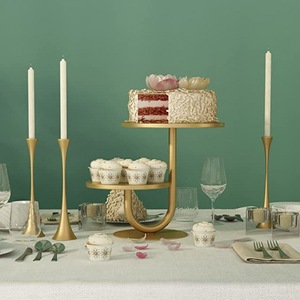 Offre Spéciale or blanc métal gâteau séparateur gâteau Dessert support présentoir mariage fête fête approvisionnement - Product Image 3