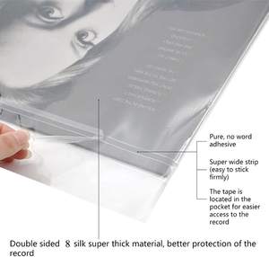 Manches extérieures pour disques vinyles <span class=keywords><strong>LP</strong></span> en polypropylène PP transparent refermable de 12 pouces 33 tours - Product Image 3