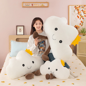 Lindos cojines de felpa en forma de nube con acentos de sol, adorables cojines de nube de peluche para decoración del hogar, juguetes de peluche - Product Image 3