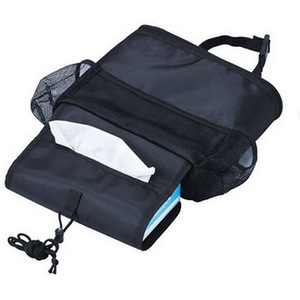 Bolsa de almacenamiento aislada para respaldo de asiento de coche, organizador de tela Oxford negra de 5L con compartimento refrigerador para viajes y uso diario - Product Image 2