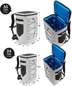 <span class=keywords><strong>Mochila</strong></span> enfriadora aislada de gran capacidad de 35 latas y 24 latas, costuras soldadas de TPU ecológicas para picnics en la playa, Comida para peces, bebidas de cerveza - Product Image 2