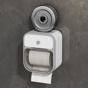 Caja de papel higiénico <span class=keywords><strong>sin</strong></span> punzonado soporte de papel higiénico caja de almacenamiento de inodoro doméstico soporte de rollo de papel montado en la pared cajón de papel - Product Image 5