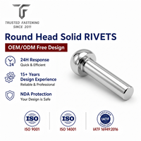 Rivets en acier revêtus de Dacromet TianFang, rivets pleins à tête ronde pour travaux de construction et d'acier structurel, offre de vente en gros