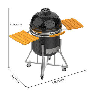 Grillades en céramique de 24 pouces pour <span class=keywords><strong>barbecue</strong></span>, fumoir d'extérieur, charbon de bois, grilles Kamado avec trépied mobile - Product Image 4