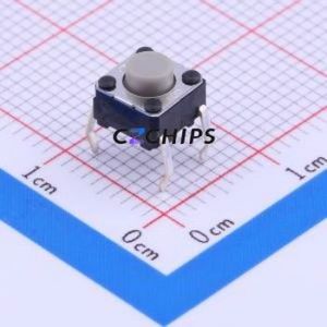 B3F-1022 Tactile Switch Through hole Component (THT)-4P,6x6mm Switch Single Pole Single Throw Round Button 1.5N Through Hole - Product Image 1
