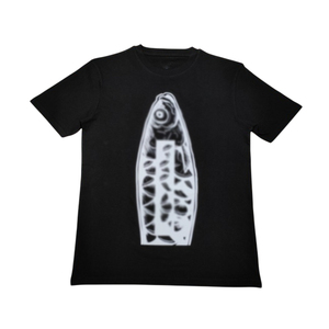 T-shirt en coton noir imprimé pour homme, manches courtes, col rond, coupe classique, streetwear décontracté, tee-shirt tendance, confortable pour tous les jours - Product Image 1