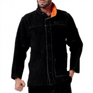 Veste de soudage en daim ignifuge à manches longues, coupe régulière, résistante à la chaleur 300 ° C - 500 ° Vêtements de sécurité C - Product Image 2