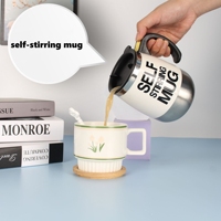 Nouvelle Arrivée 2026 Emerit – Tasses à Café Mélangeuses Automatiques Personnalisées 400 ml, Fonctionnant avec Deux Piles AA