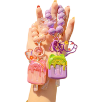 Vente chaude dessin animé gelée crème glacée exquis perlé porte-clés pour femmes sac pendentif accessoires cadeau promotionnel
