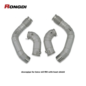 ท่อดาวน์ไปป์สแตนเลส 304 ขนาด 89-76 มม. หนา 1.5 มม. สำหรับรถแข่ง F90 M5 F92 M8 Fatboy - Product Image 1